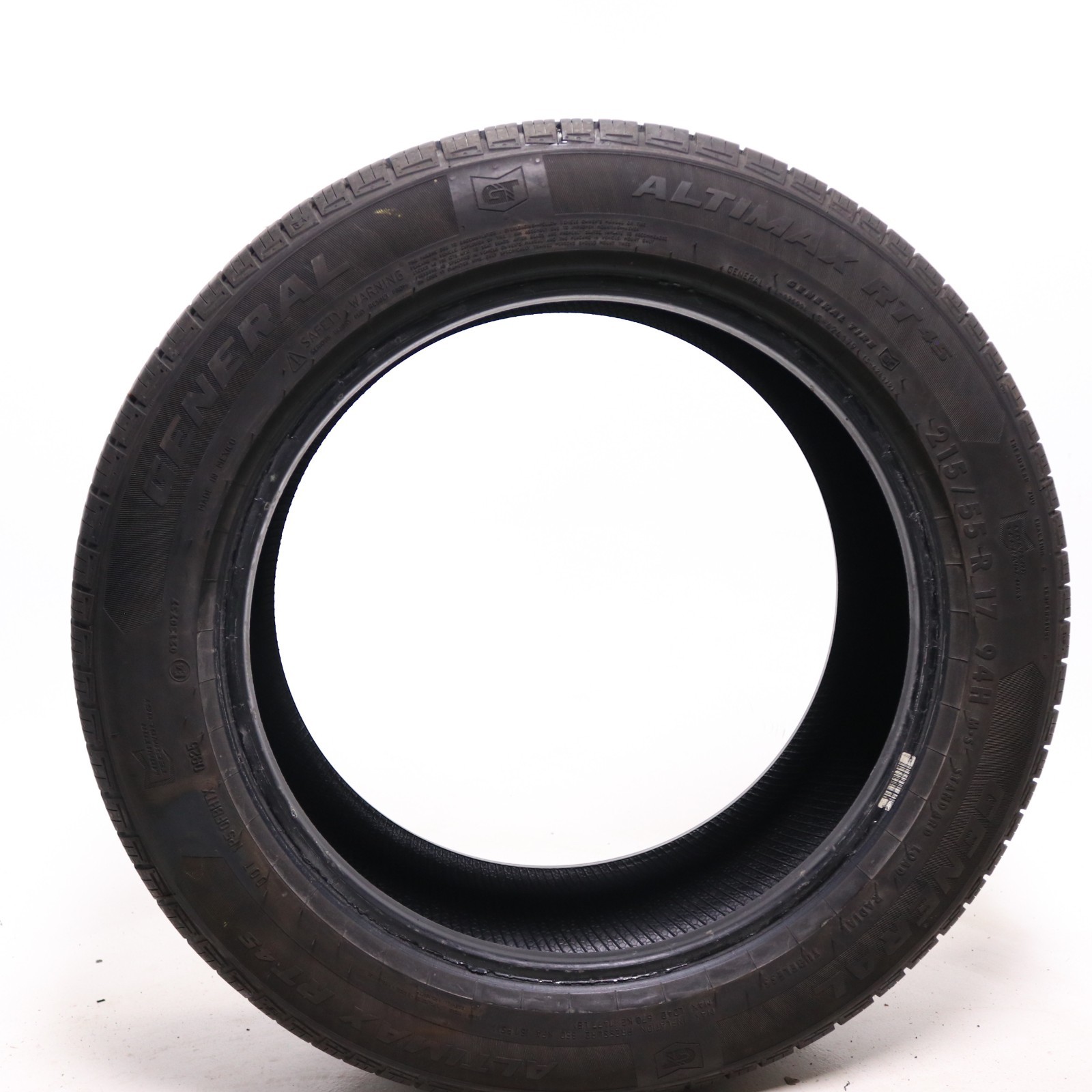 Set of 2 Used 215/55R17 General Altimax RT45 – 94H – 9.5-10.5/32 No Repairs