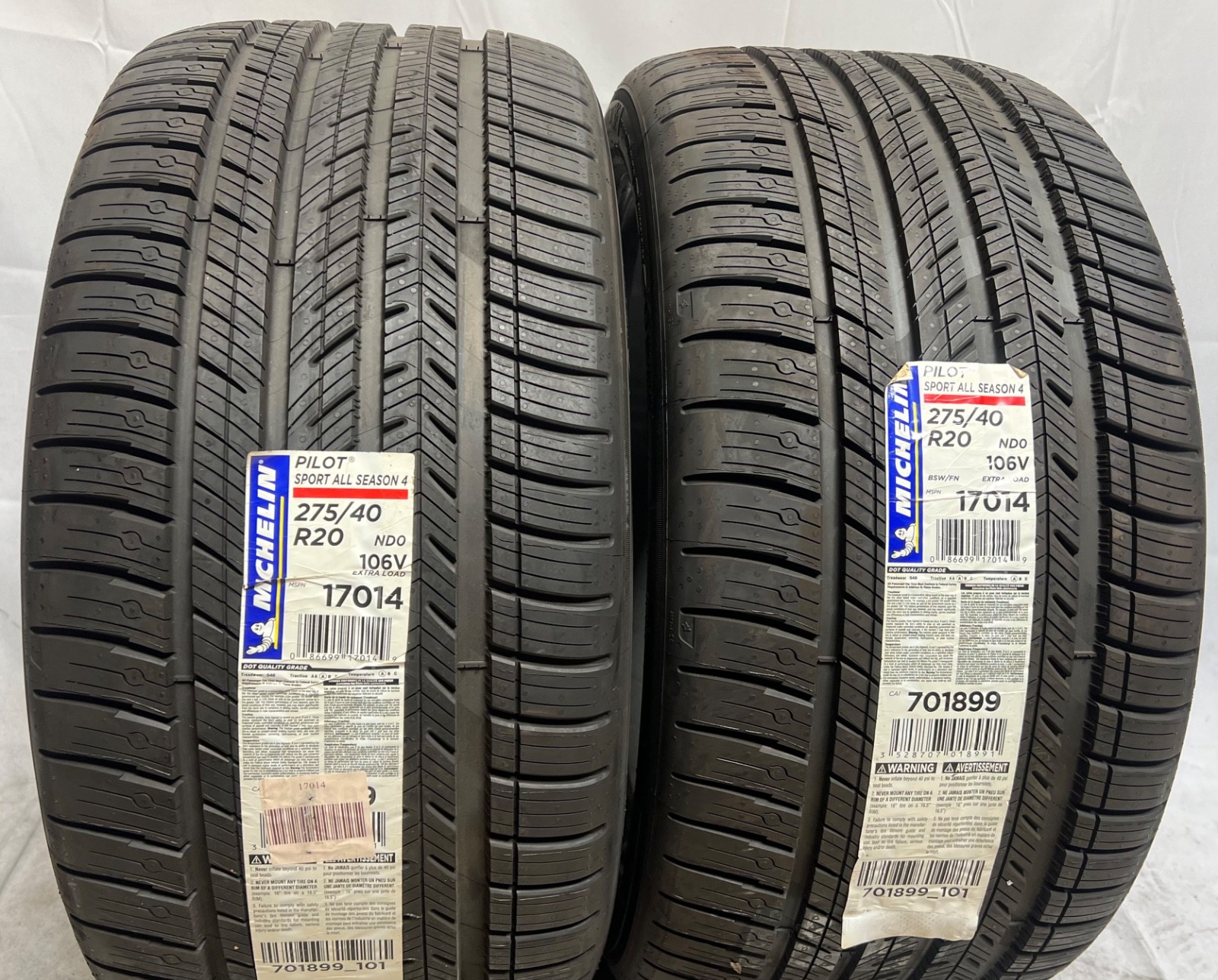2 – NEW 275/40R20 XL (106V) Michelin Pilot Sport All Season 4 (ND0) – 7135