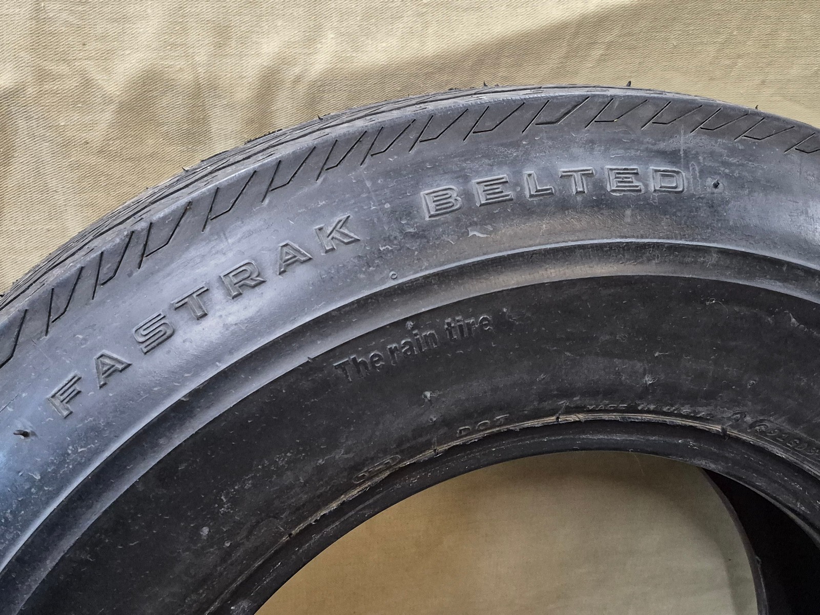 Vintage Uniroyal G78-15 Double White Stripe Bias Ply Tire