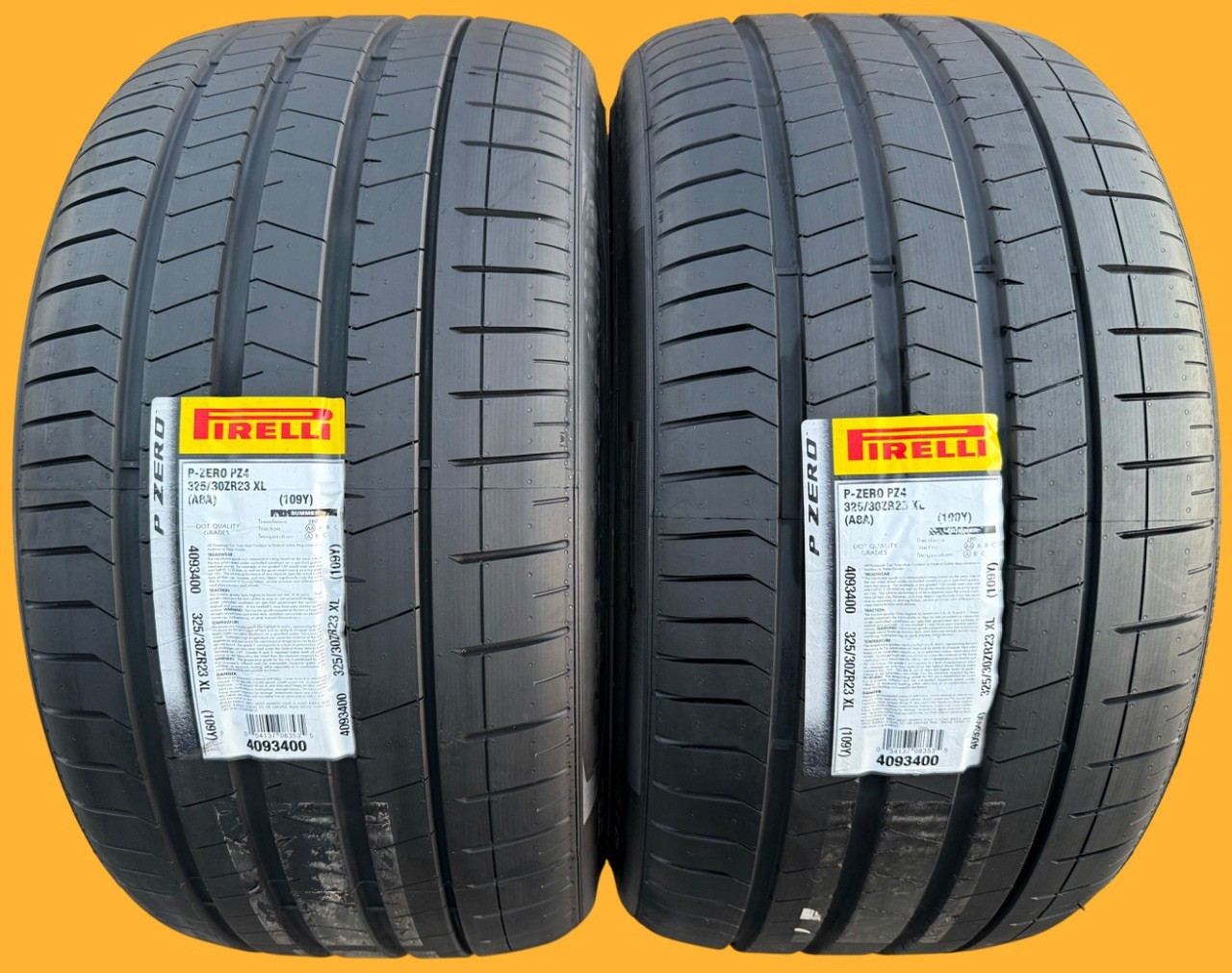 Set of TWO BRAND NEW 325/30ZR23 (109Y) Pirelli P Zero PZ4 Sport A8A Tires
