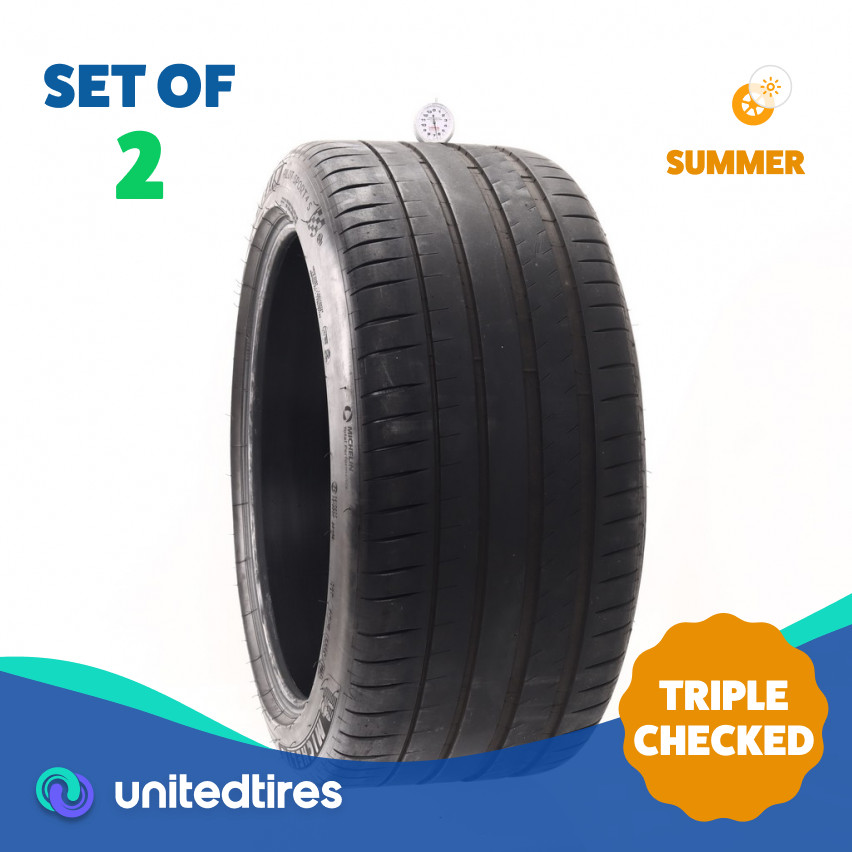 Set of (2) Used 325/35ZR22 Michelin Pilot Sport 4 S MO1 114Y – 6.5/32