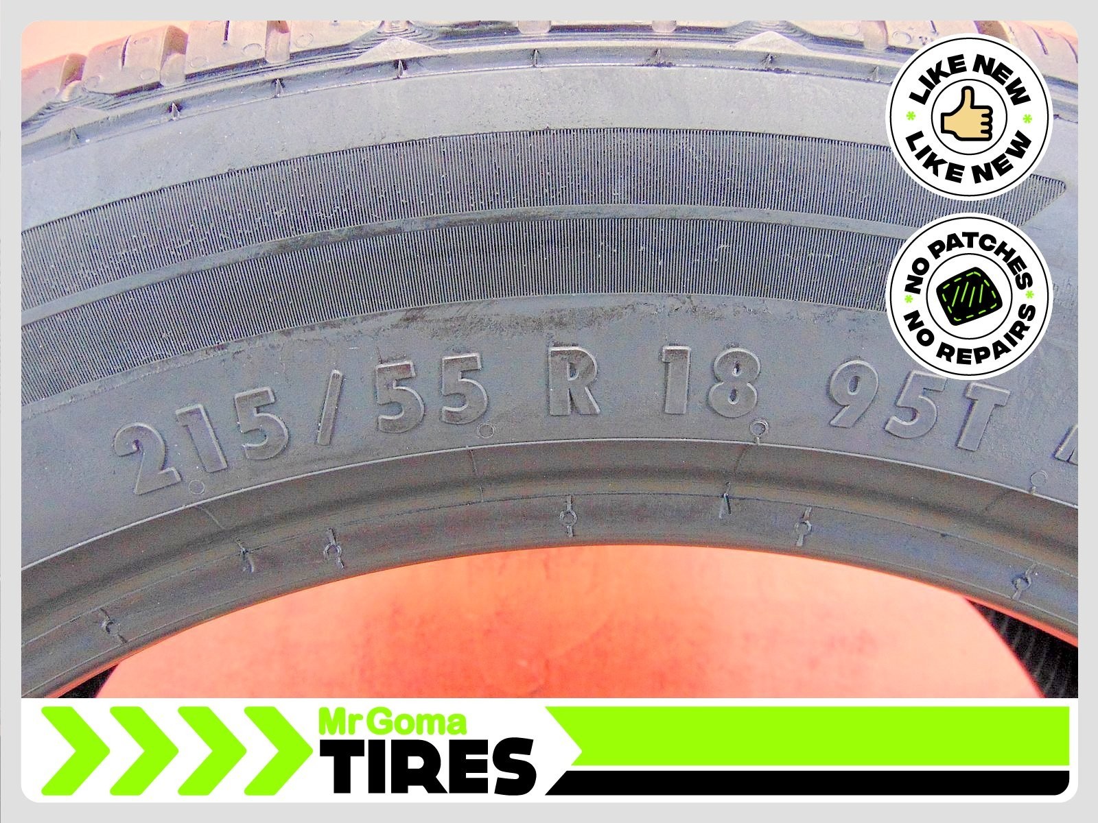 1 CONTINENTAL TRUECONTACT TOUR ECOPLUS+ 215/55R18 USED TIRE 9.5/32 AVG 2155518