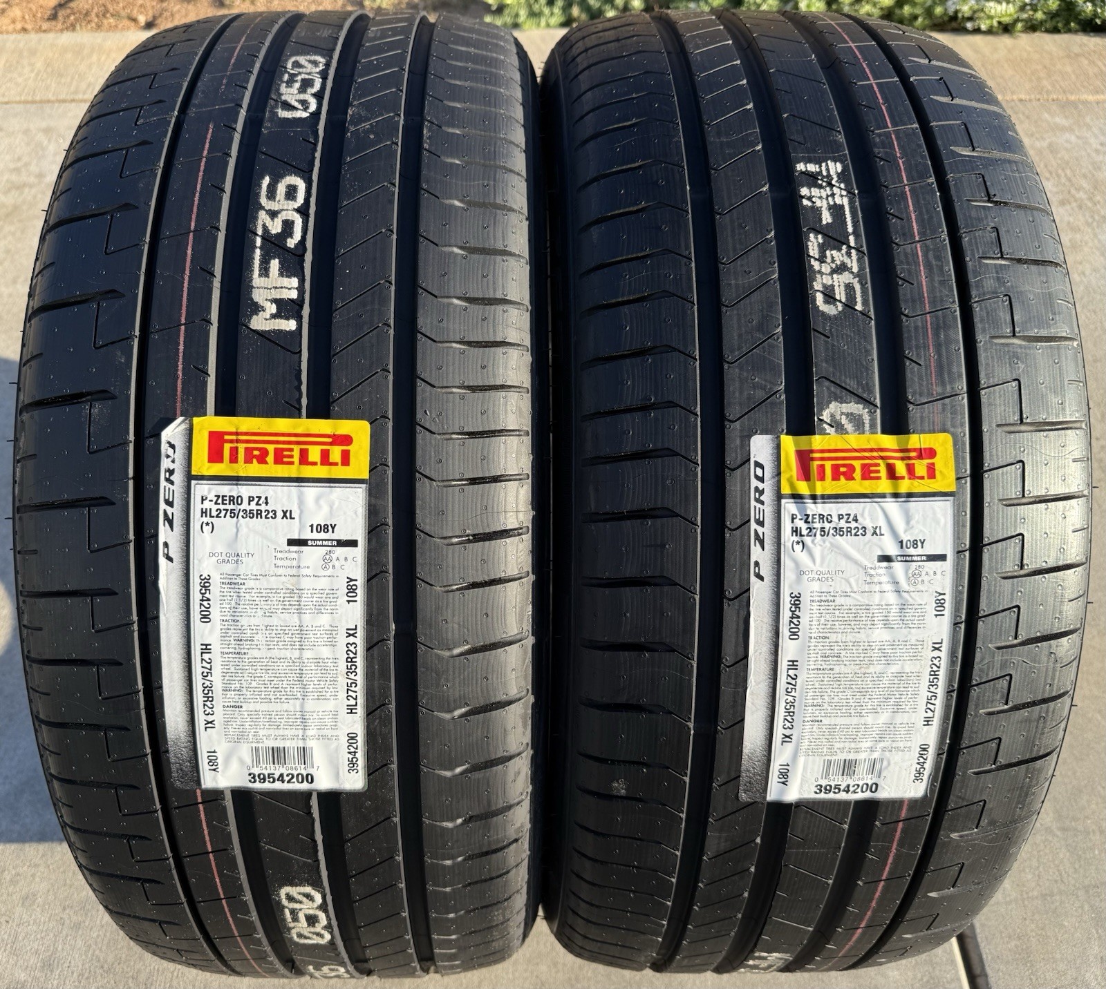 TWO BRAND NEW HL275/35R23 275/35R23 108Y Pirelli P Zero PZ4 BMW XM / X7 Tires