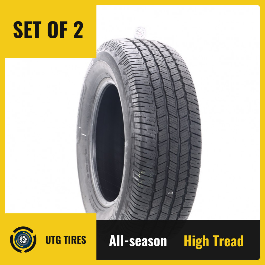 Set of (2) Used 275/65R18 Michelin Defender LTX M/S 2 116T – 11.5/32