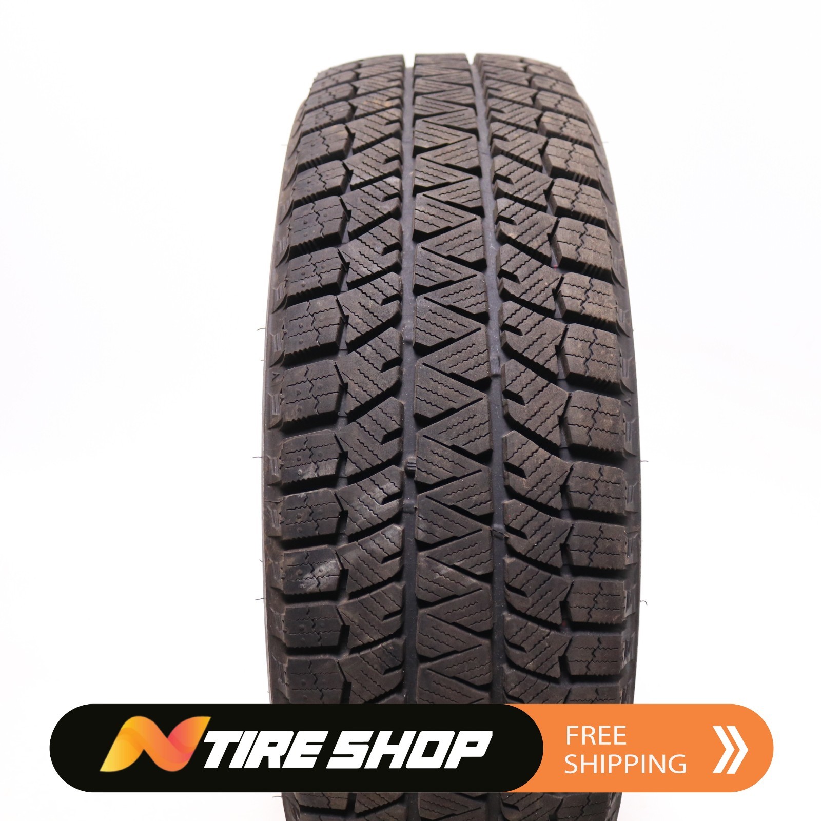 Set of 2 Used 195/65R15 Bridgestone Blizzak WS90 Studless – 91H 11/32 No Repairs