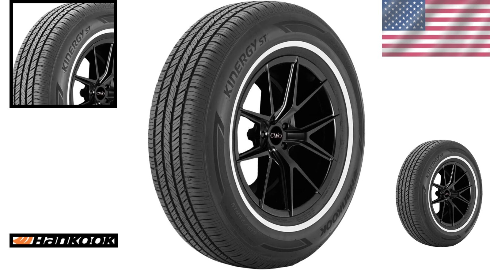 Durable Kinergy ST H735 225/75R15 Tire with Non-Directional Tread – 8.5/32nds