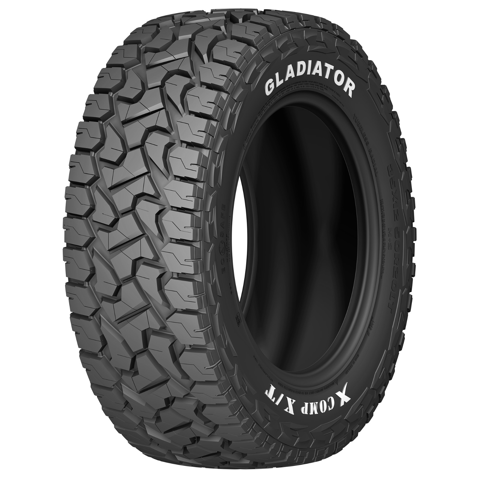 35X12.50R22LT Gladiator X-COMP X/T 121Q 12PLY LOAD F 80PSI RWL M+S