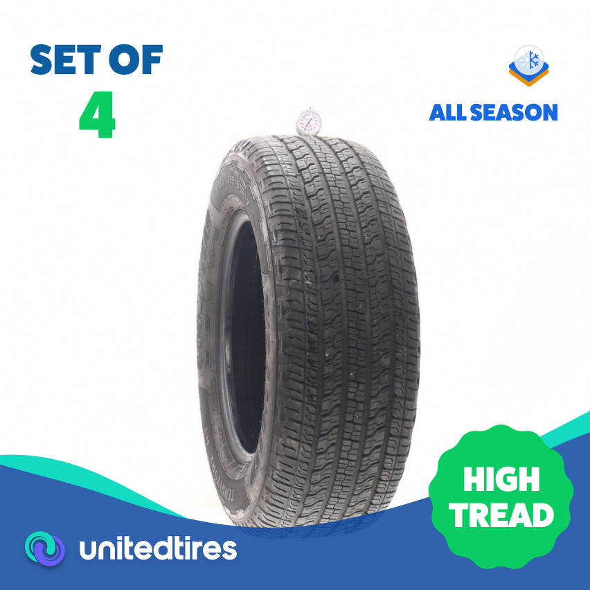 Set of (4) Used 255/65R17 Goodyear Wrangler Territory HT 110T – 8/32