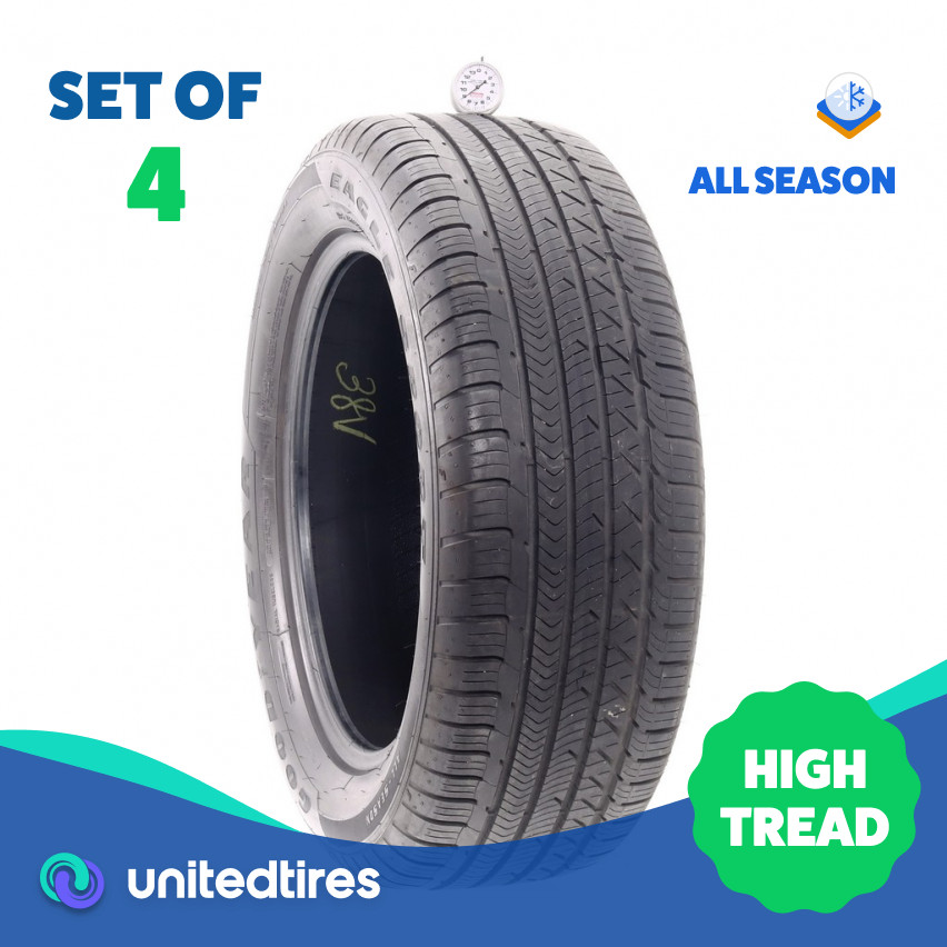 Set of (4) Used 235/55R18 Goodyear Eagle Sport AO 100H – 8.5-9/32