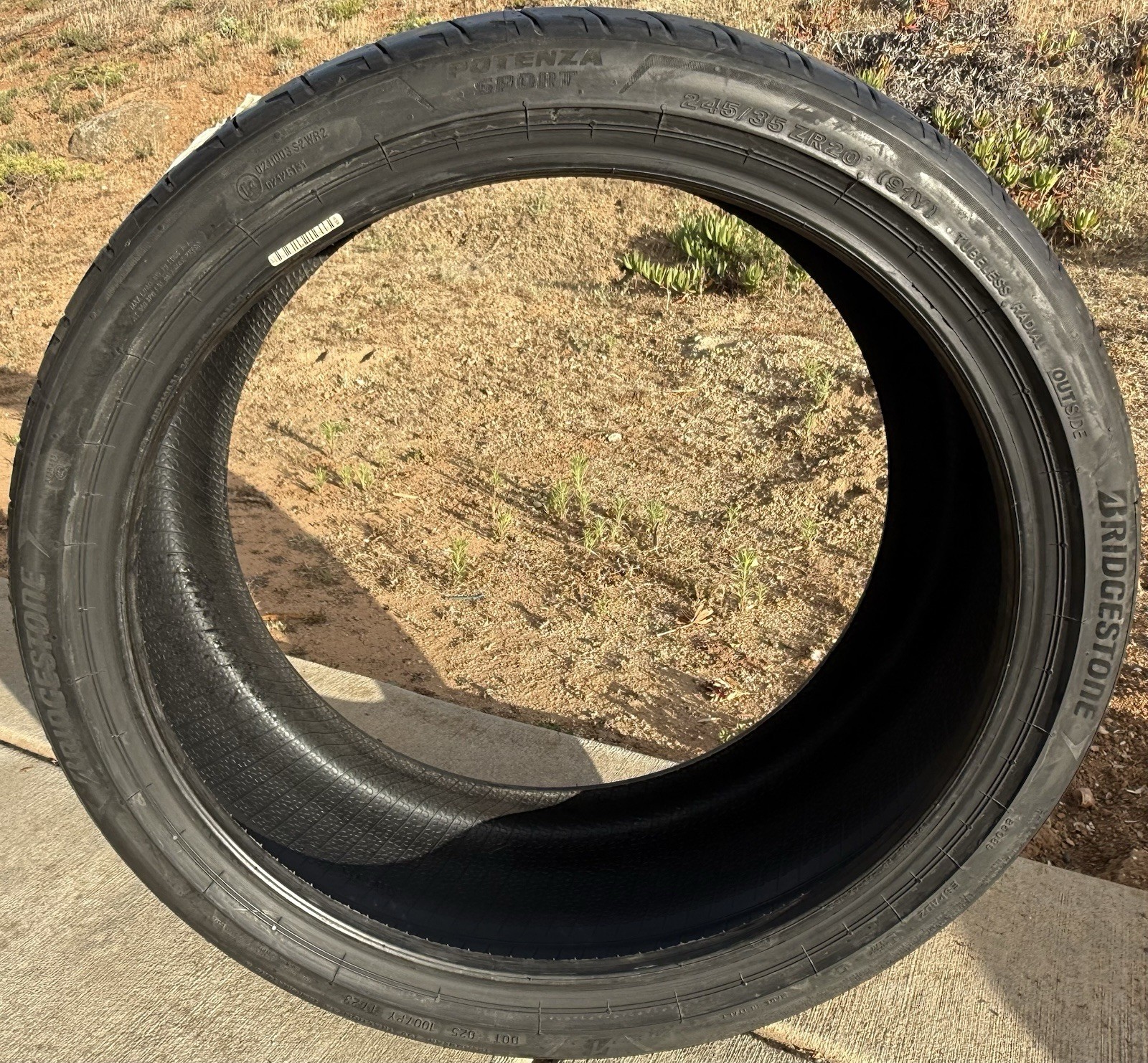 Set of TWO BRAND NEW 245/35ZR20 Bridgestone Potenza Sport Tires Like Michelin 4S