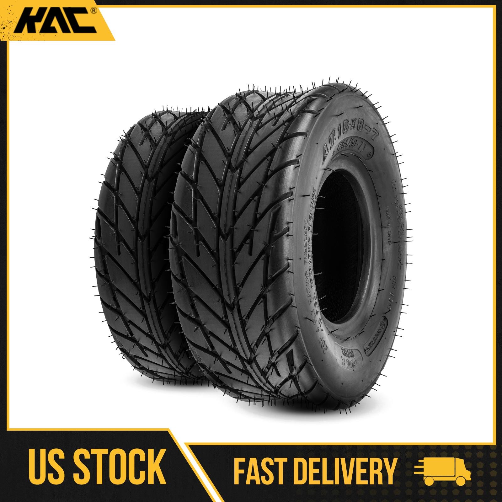 Set of 2 Z-129 ATV Tires 16×8-7 16x8x7 4 Ply Tubeless 24 PSI Speed Rating F