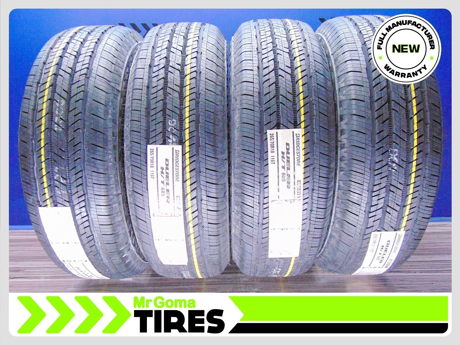 4 Brand New Bridgestone Dueler H/T 685 Tires 265/70R18 116T 265/70/18 2657018