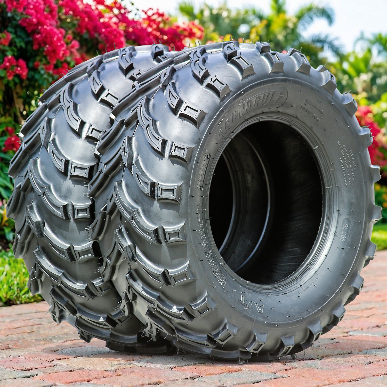 2 Roundrule SL288 25×10.00-12 25×10-12 50J 8 Ply A/T All Terrain ATV UTV Tires
