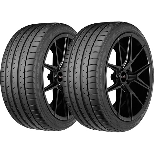 (QTY 2) 245/35R19 Yokohama Advan Sport V105 93V SL Black Wall Tires