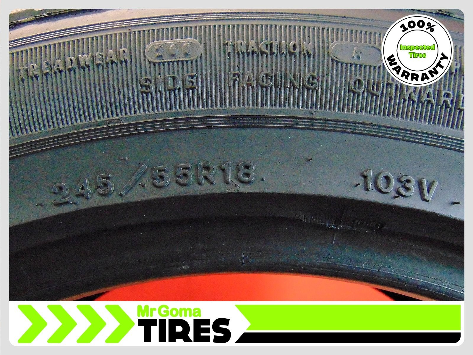 SET OF 4 GOODYEAR EAGLE RS-A 245/55R18 USED TIRES 7.1/32 TREAD 103V 2455518