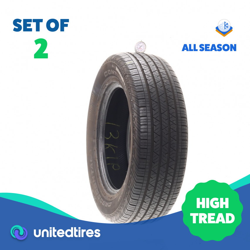 Set of (2) Used 235/65R17 Continental CrossContact LX Sport 104H – 9/32