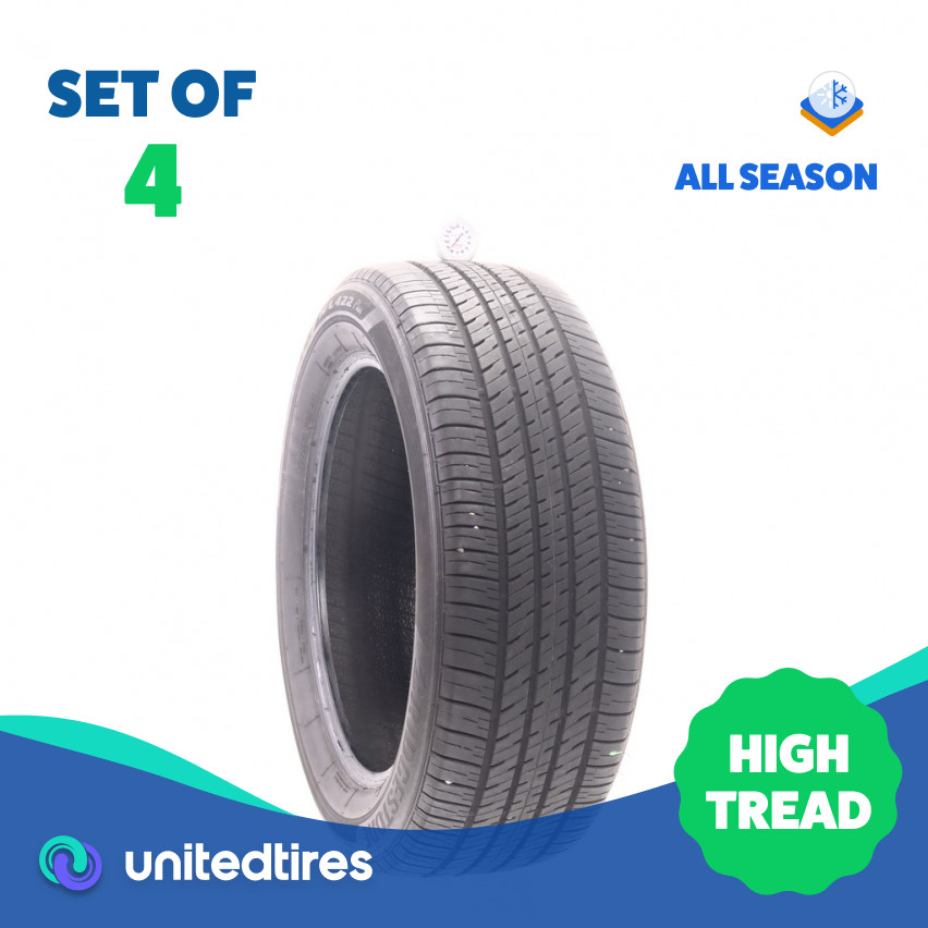 Set of (4) Used 235/55R18 Bridgestone Ecopia H/L 422 Plus 100H – 8.5/32
