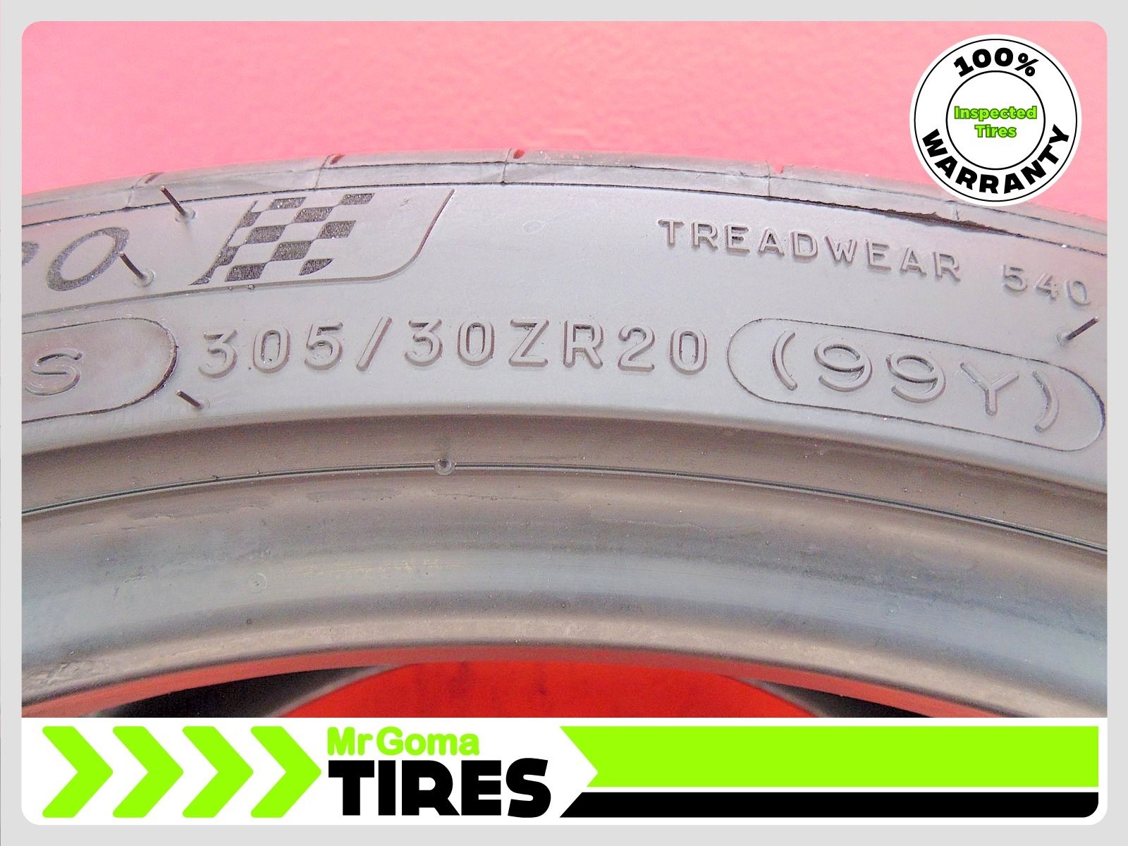 1 MICHELIN PILOT SPORT A/S 4 ZP RFT 305/30ZR20 USED TIRE 8.5/32 TREAD RUN FLAT