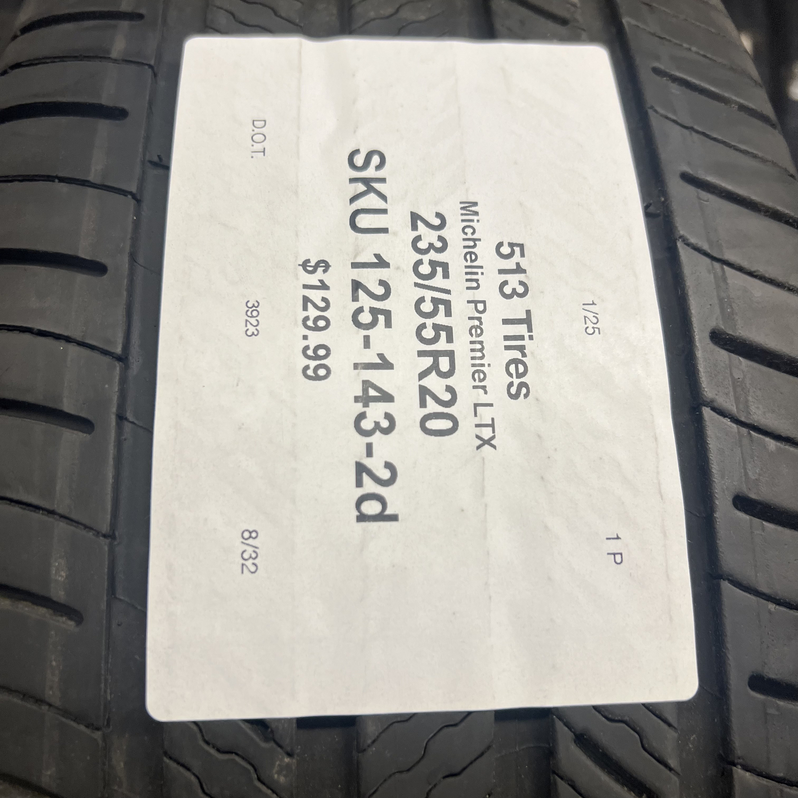 1 Tire LikeNEW Michelin Premier LTX 235/55R20 102V DOT.3923 8/32