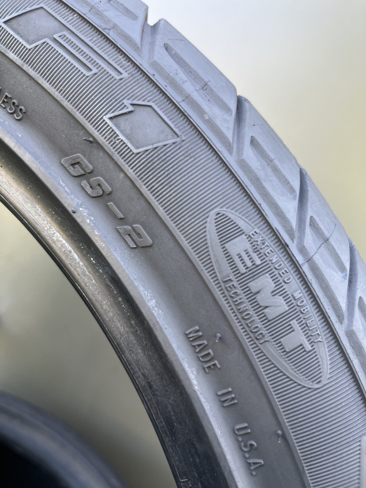 1 Tire Goodyear Eagle F1 GS-2 EMT TPC 285/35ZR19 90Y DOT.1415 7/32 NO Patch