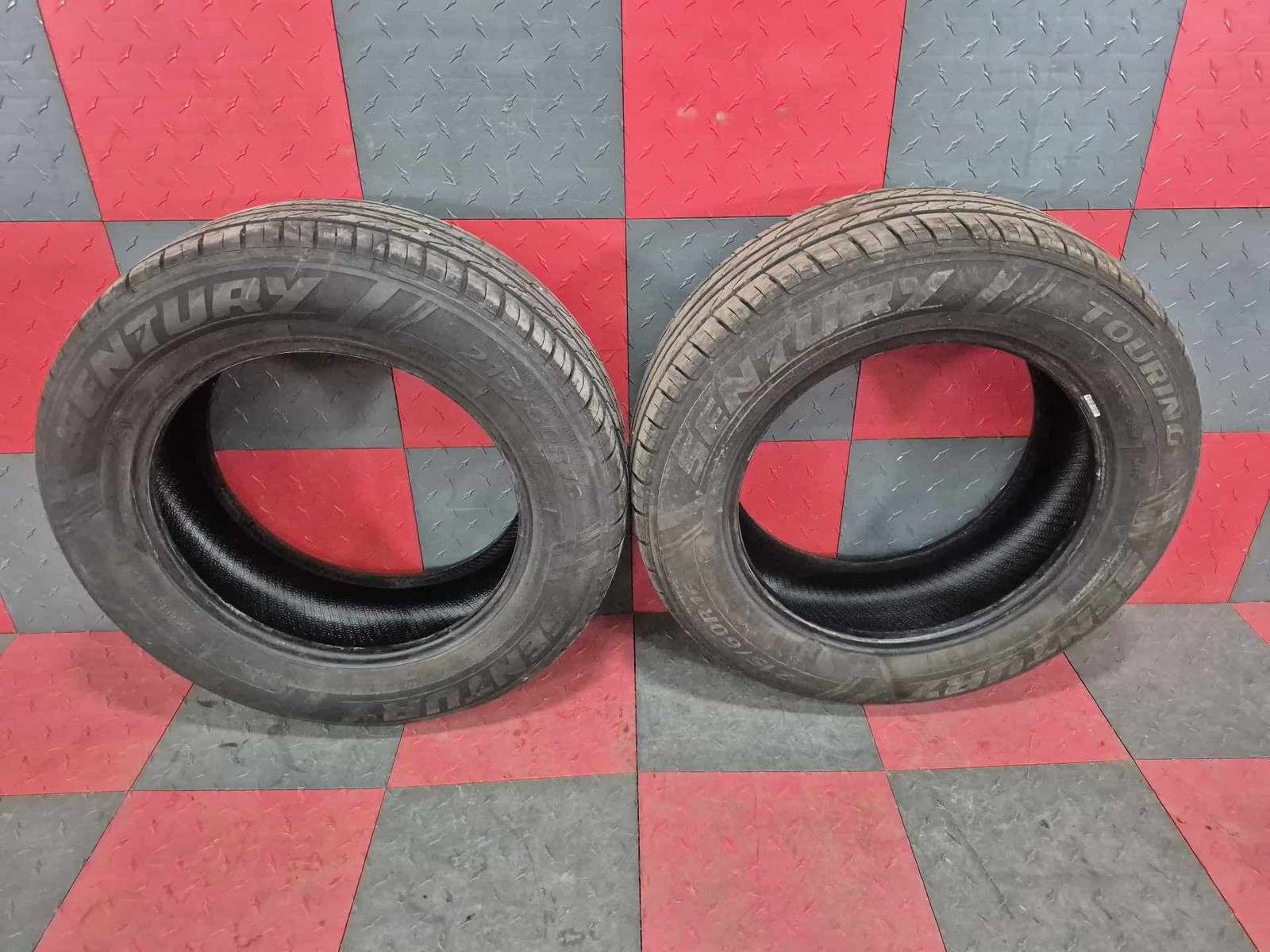 SET OF 2 16′ WHL 215/60-16 SENTURY TOURING 10/32