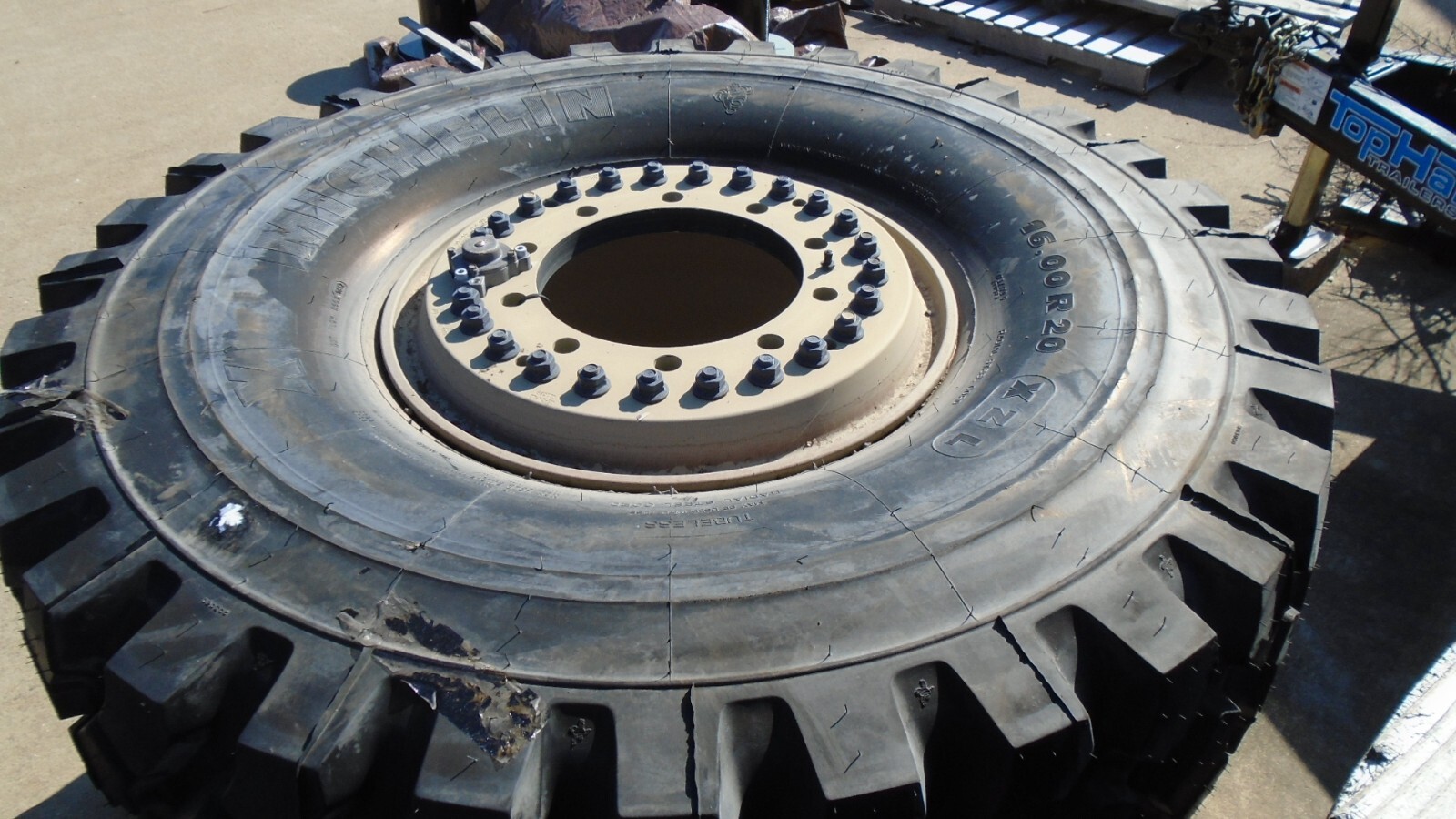 Michelin XZL 16.00R20 Tires Hutchinson 20×10 Aluminum Wheels w CTIS Oshkosh MRAP