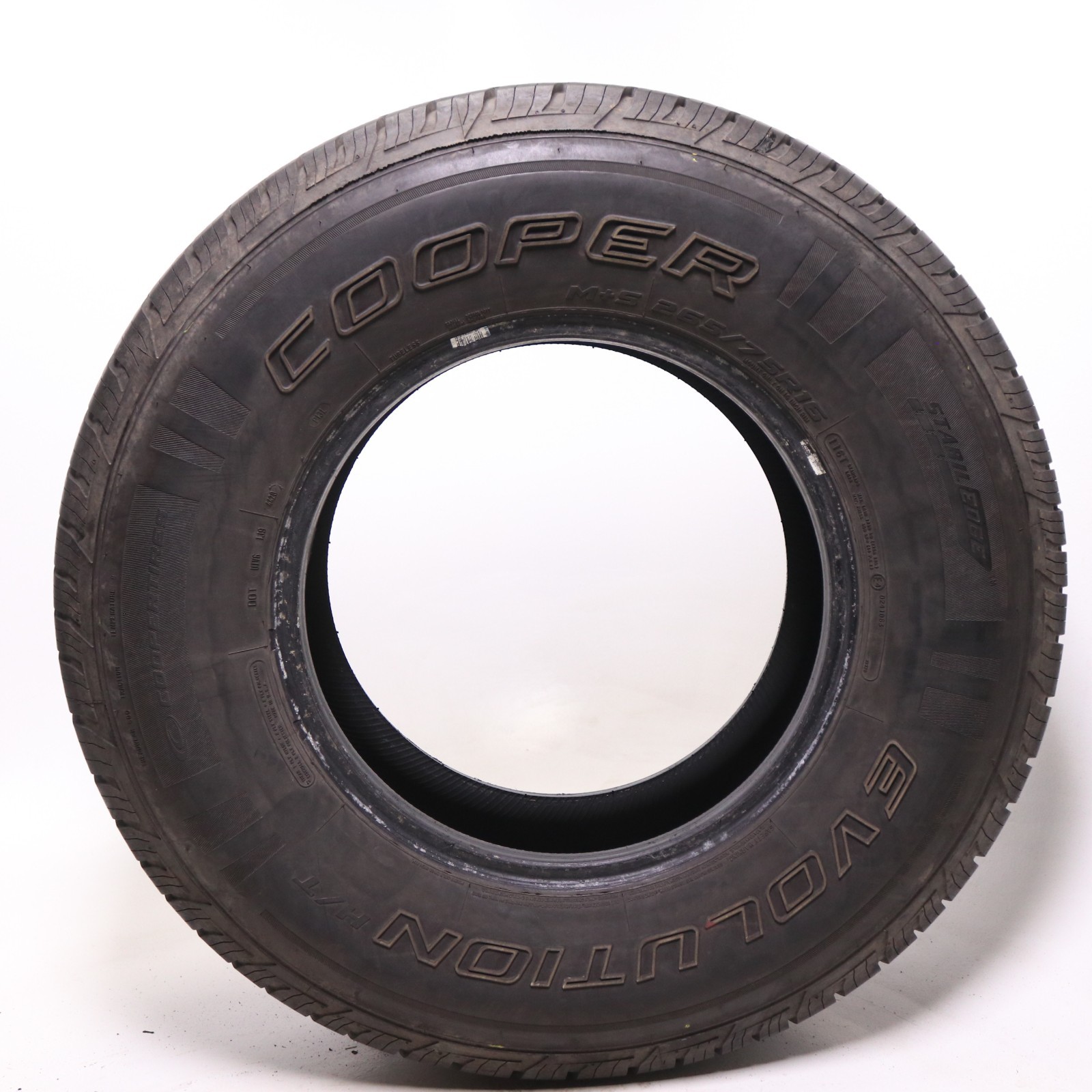 Set of 2 Used 265/75R16 Cooper Evolution H/T – 116T – 8.5-9.5/32 No Repairs