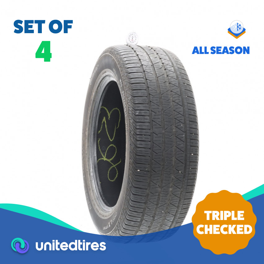 Set of (4) Used 255/55R19 Continental CrossContact LX Sport AO 111H – 7-8/32