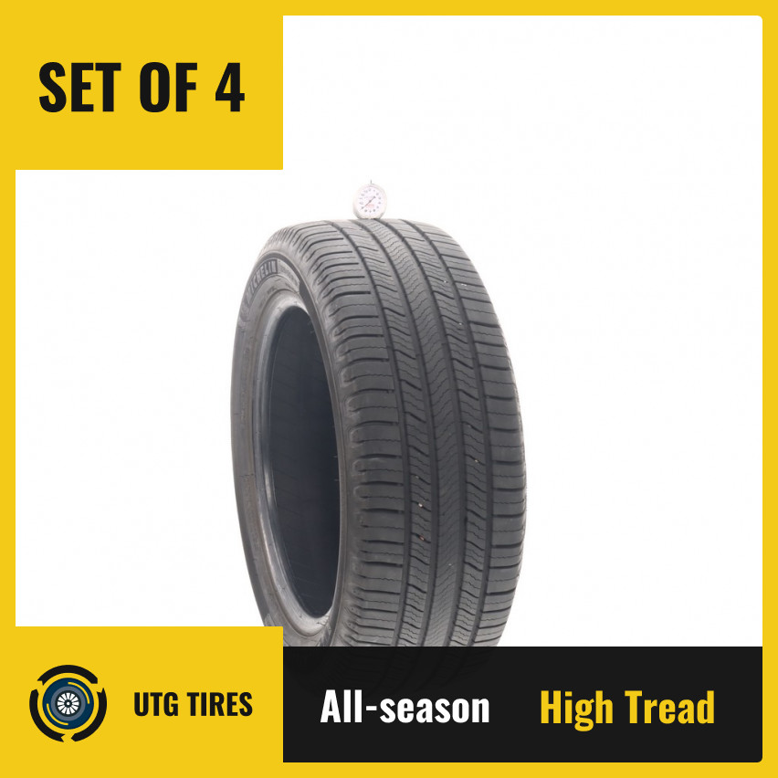 Set of (4) Used 225/55R17 Michelin Defender 2 101H – 9-10/32