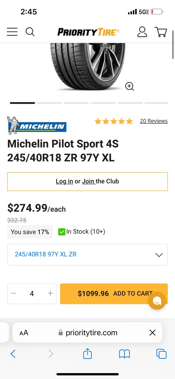 Michelin pilot sport 4s summer tires these