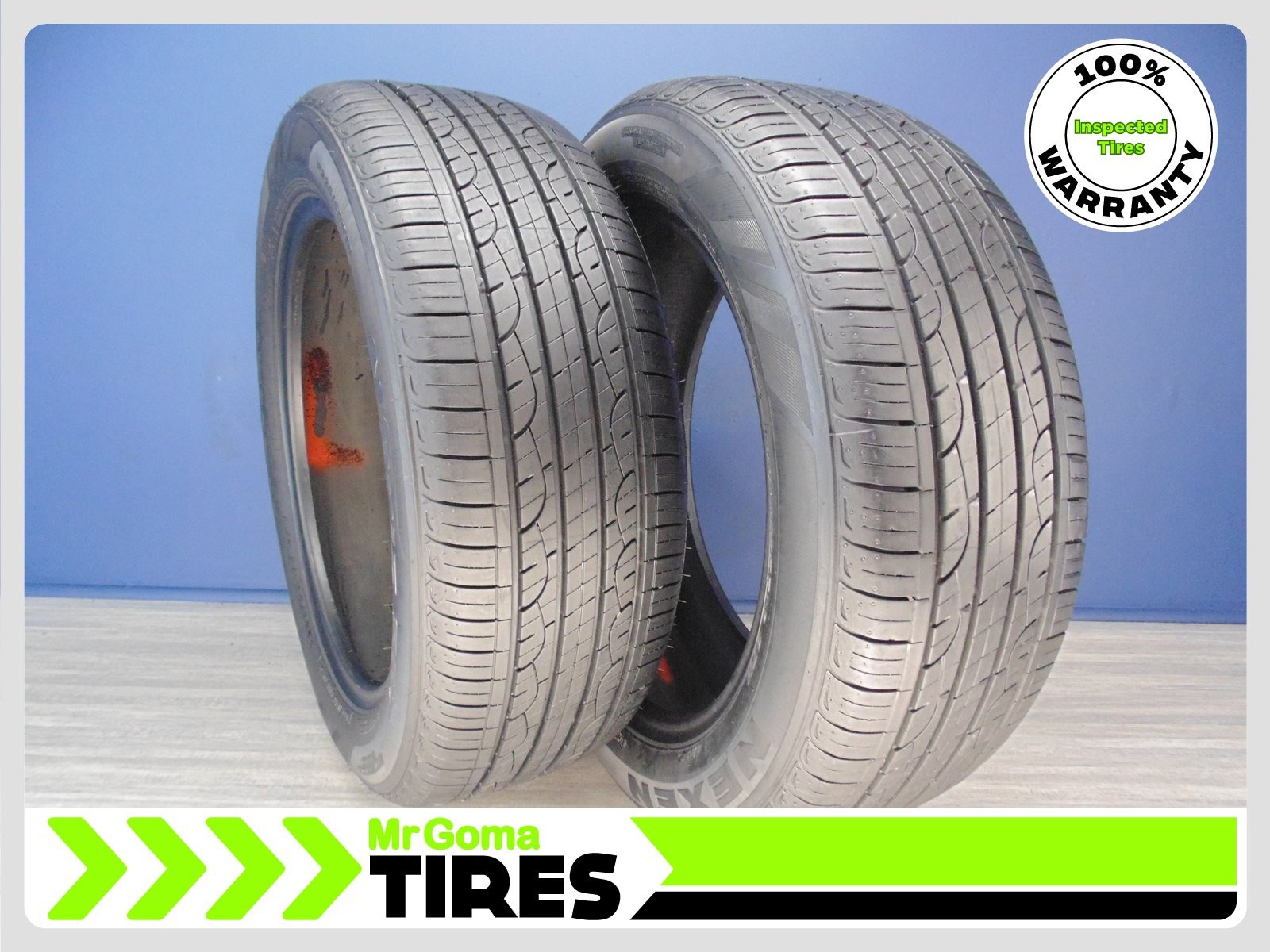 SET OF 2 NEXEN N PRIZ RH7 P225/55R18 USED TIRES 8.7/32 TREAD 225/55/18 2255518