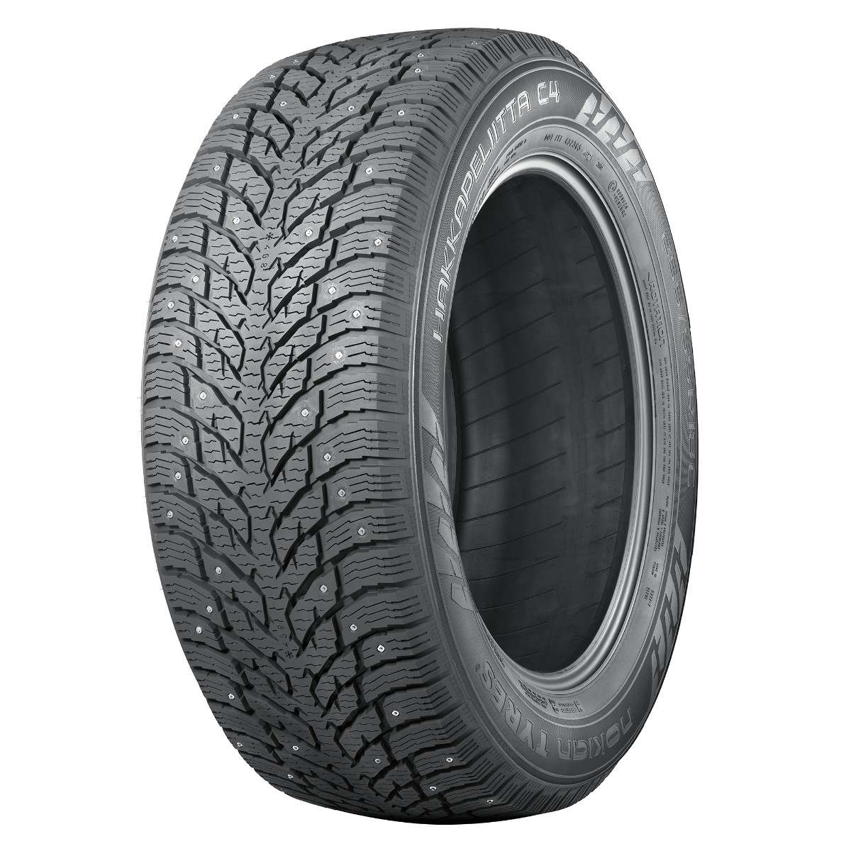 225/75R16 121/120R E 10-Ply Nokian Hakkapeliitta C4 Studded Van Winter Tire