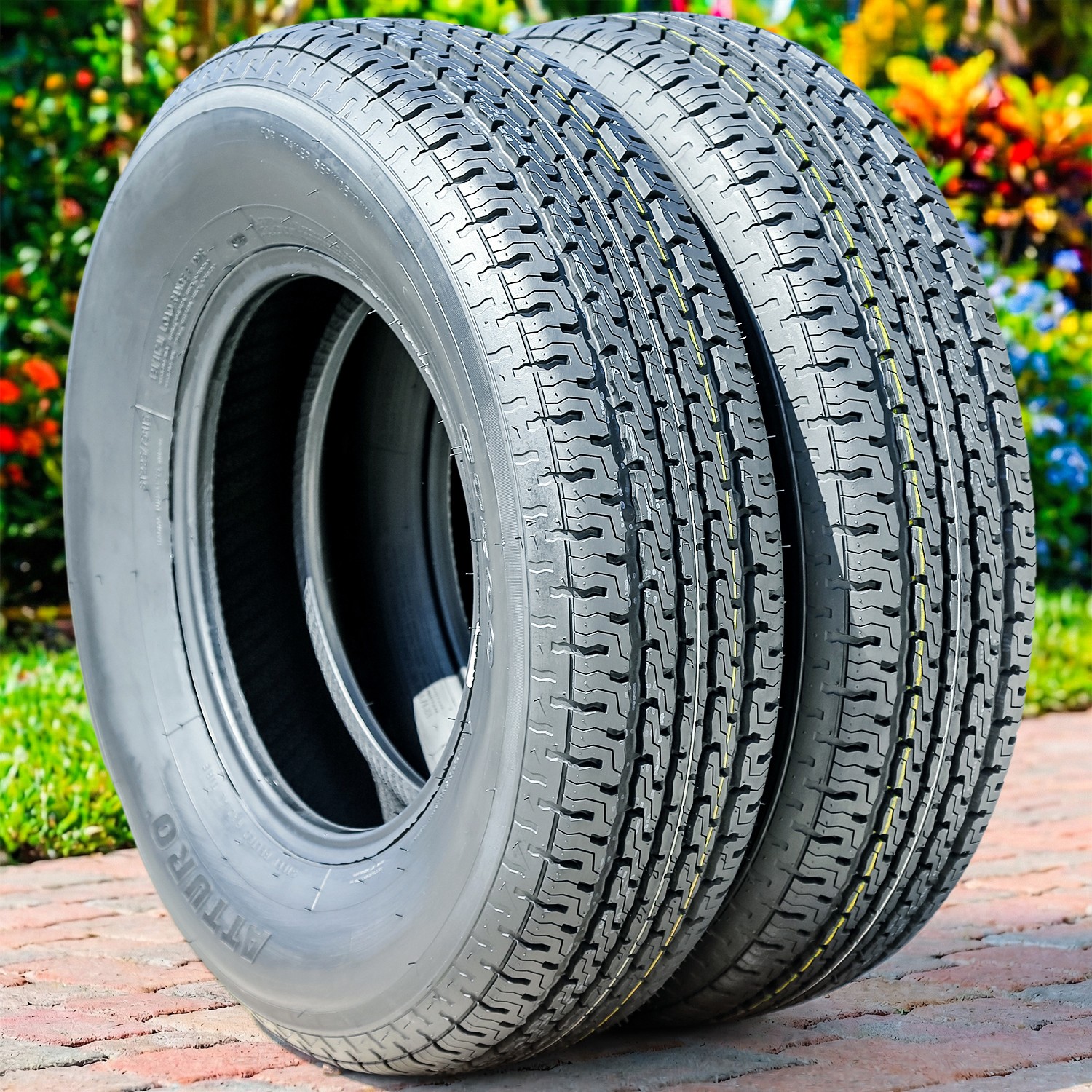 2 Tires Atturo ST300 Steel Belted ST 145R12 Load E 10 Ply Trailer