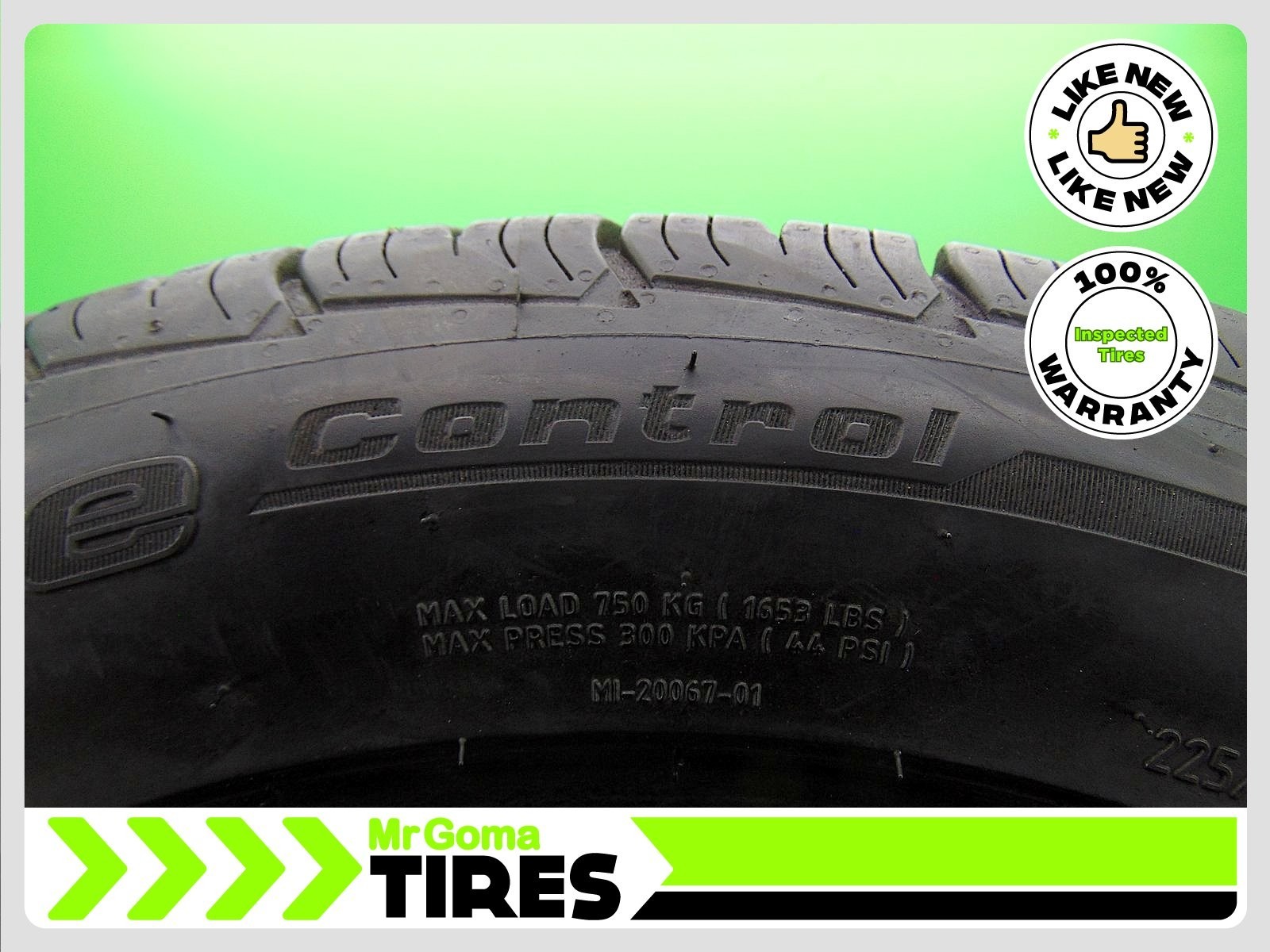 1 225/55R18 USED TIRE BFGOODRICH ADVANTAGE CONTROL ALL SEASOn 9.6/32 TREAD 98V