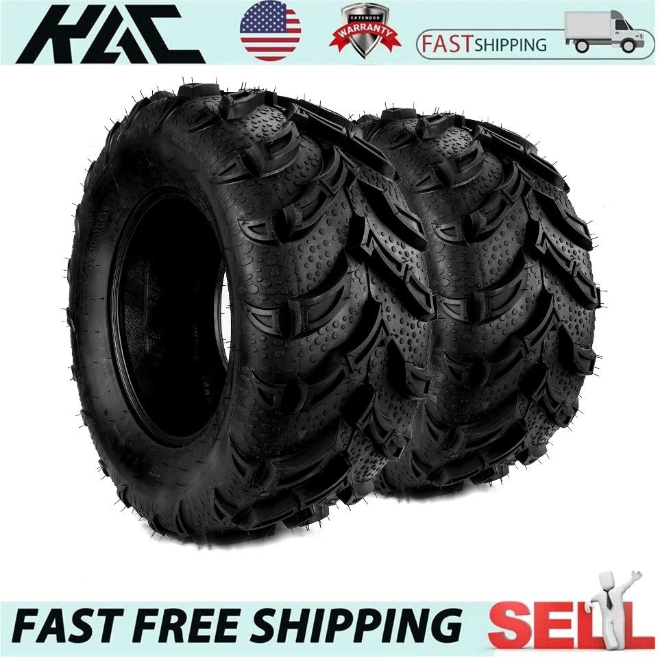 2PCS 25×10-12 ATV Tires 25x10x12 25×10.00-12 6Ply Heavy Duty UTV All Terrain