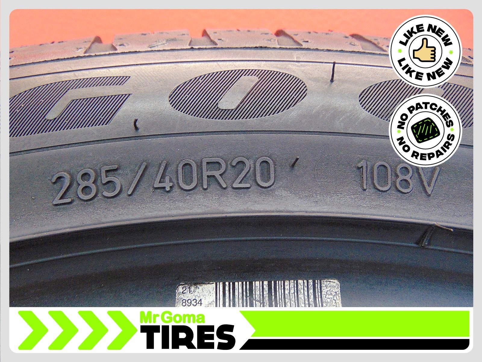 2 GOODYEAR EAGLE SPORT A/S MOE RFT XL 285/40R20 USED TIRES 7.3/32 TREAD 2854020
