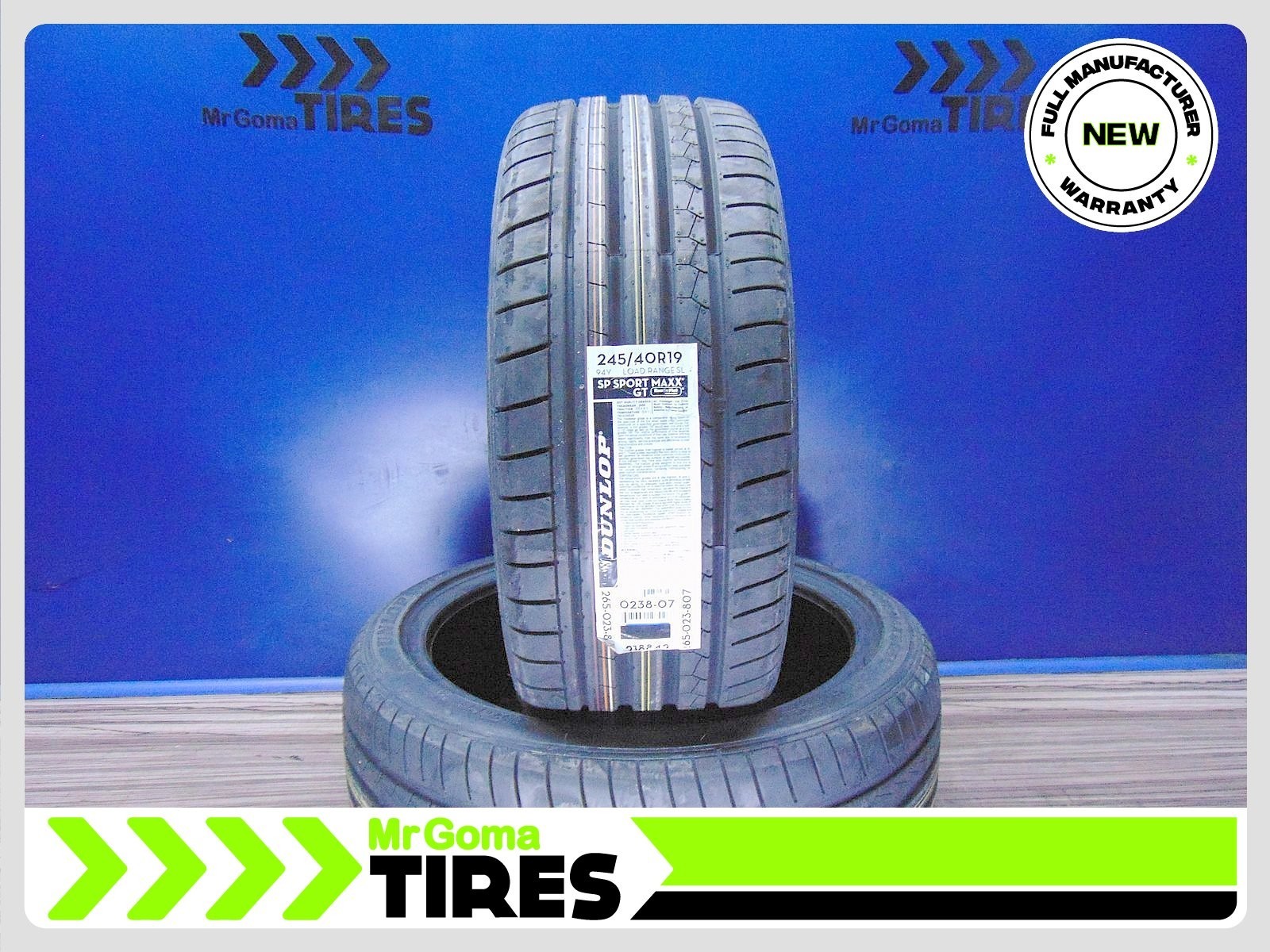 SET OF 2 NEW 245/40R19 DUNLOP SP SPORT MAXX GT DSST RFT TIRES 94Y BMW Run flat