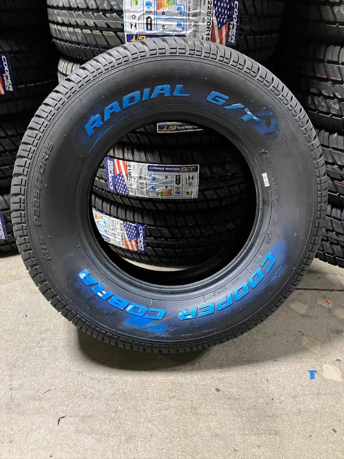 2 New 225 70 15 Cooper Cobra Radial G/T Raised White Letter All Season Tires