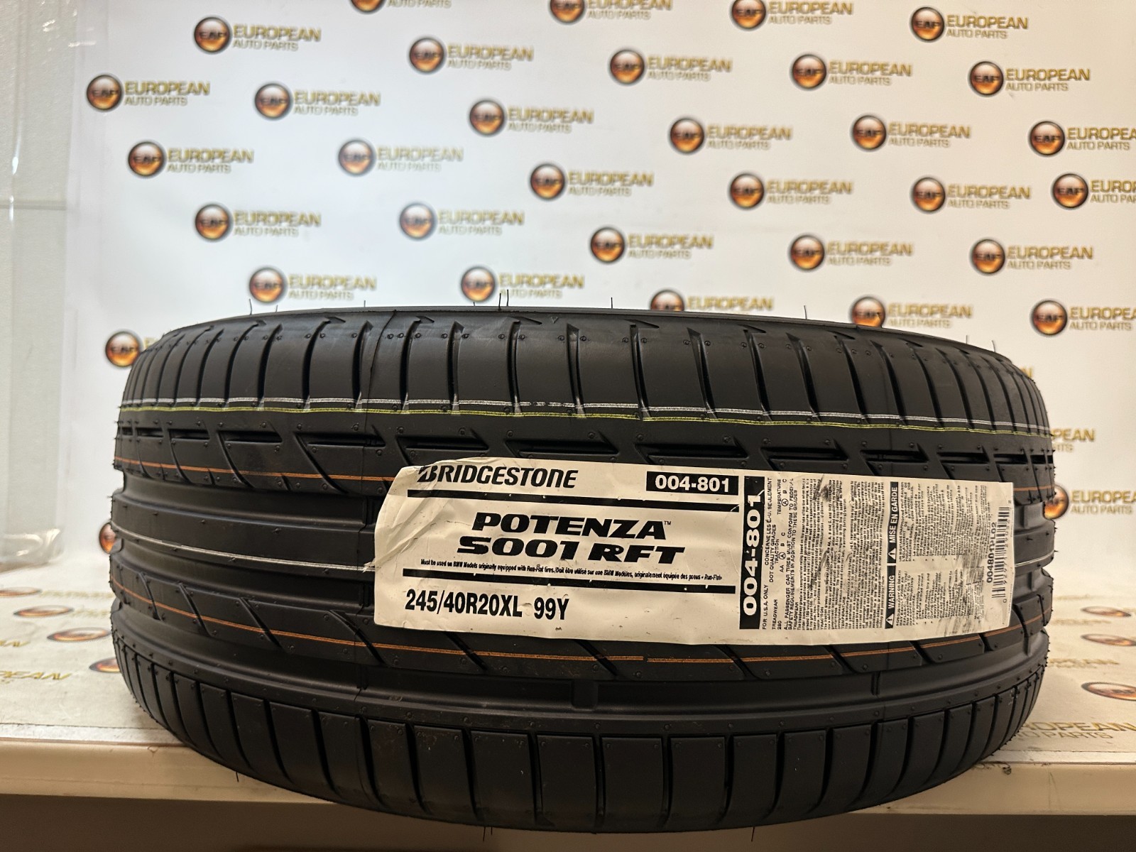 SINGLE NEW Bridgestone Potenza S001 Run Flat 245/40R20 99Y Tire