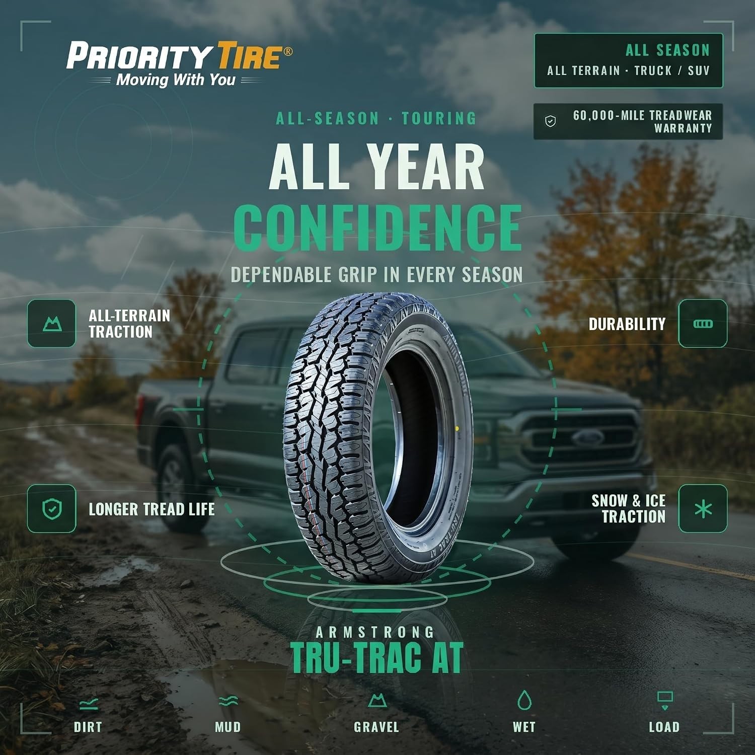 All-Terrain Off-Road Radial Tire 265/70R17 116T XL