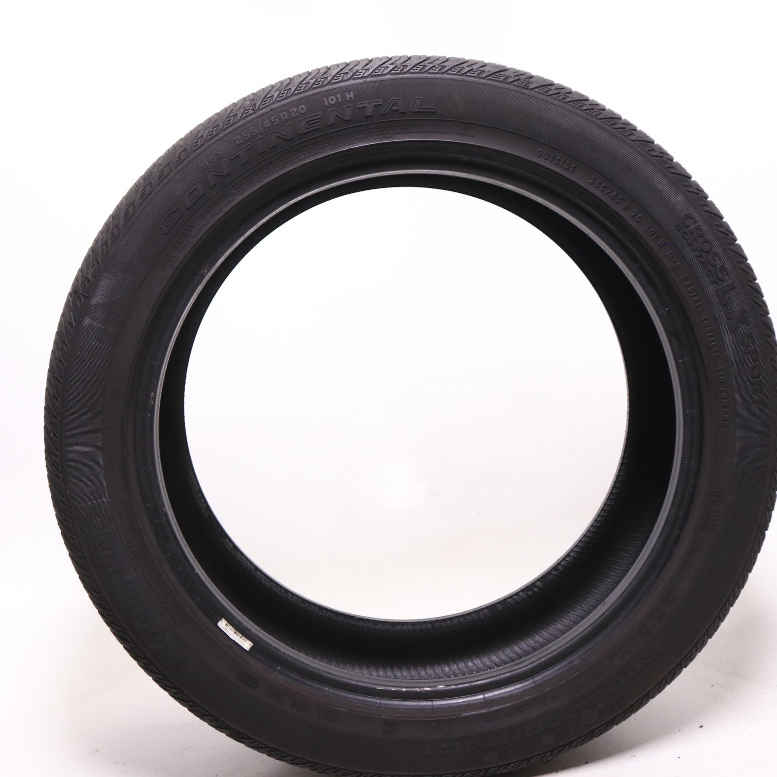 Set of 4 Used 255/45R20 Continental CrossContact LX Sport AO – 101H – 8.5-9.5/32