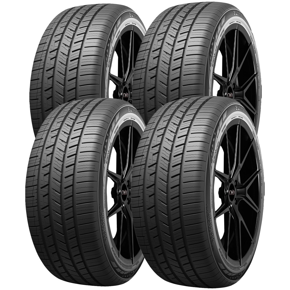 (QTY 4) 215/45R17 Summit Ultra Max UHP AS 91W XL Black Wall Tires