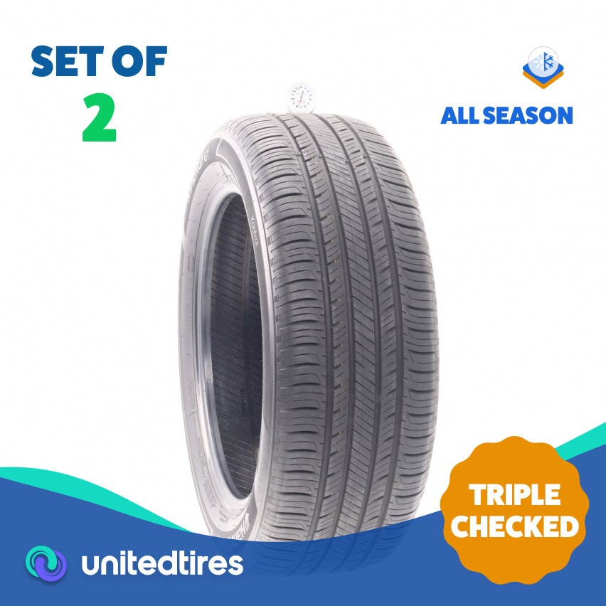 Set of (2) Used 225/55R18 Hankook Kinergy GT 98H – 7.5/32