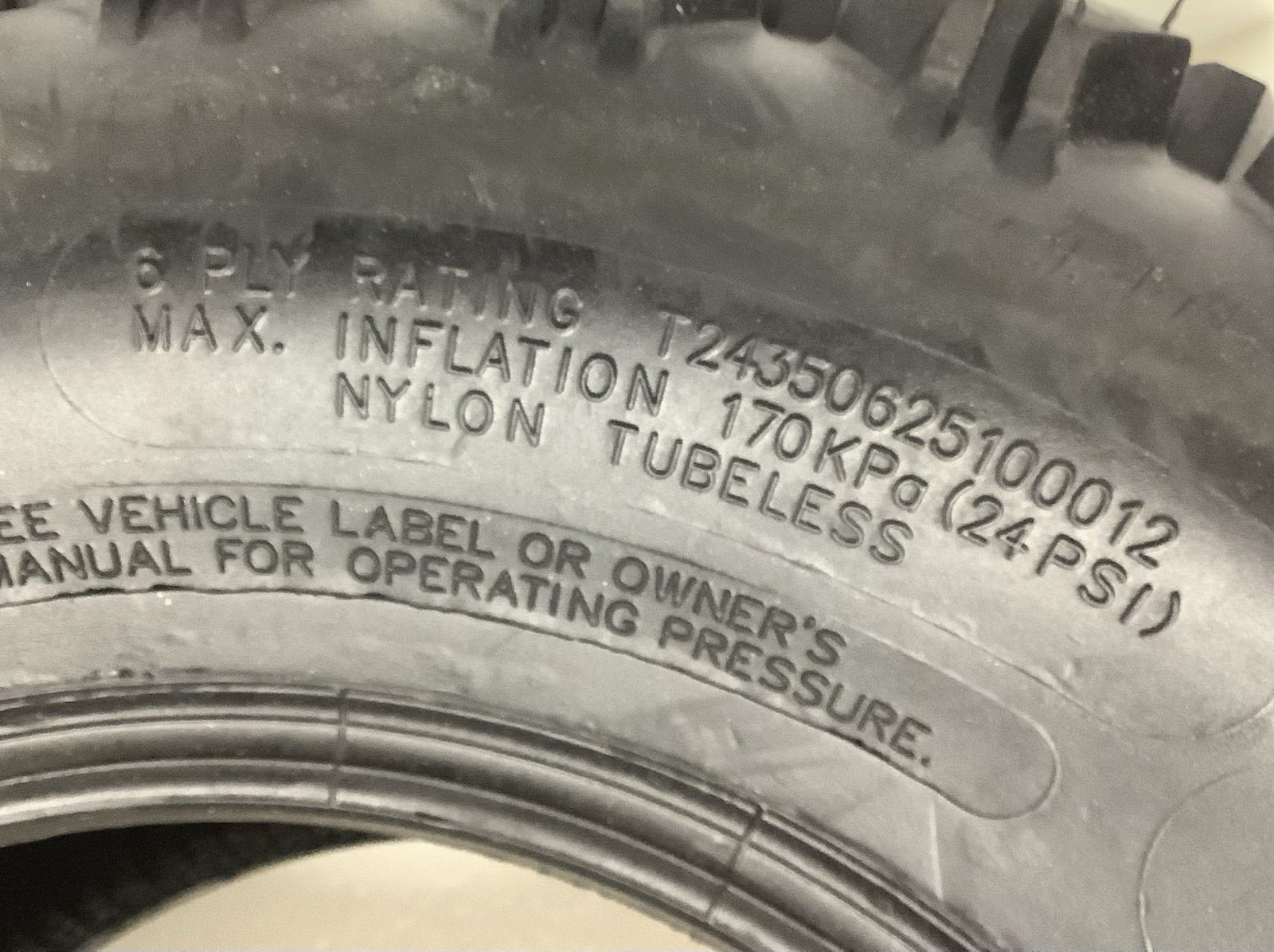 OTR 350 Mag 25×10.00-12 6-Ply ATV/UTV Tire – Heavy Duty Off-Road – 25×10-12