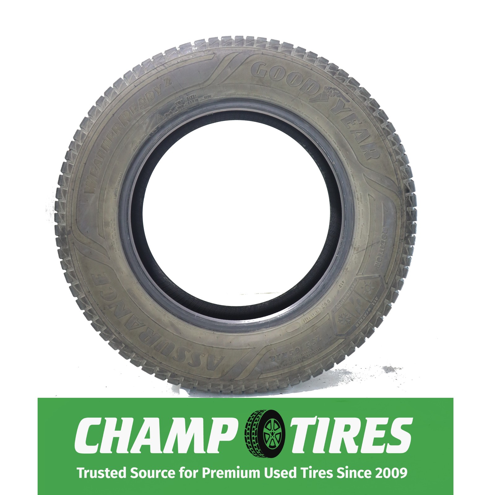 P255/65R18 Goodyear Assurance WeatherReady 2 111 V Used 8/32nds