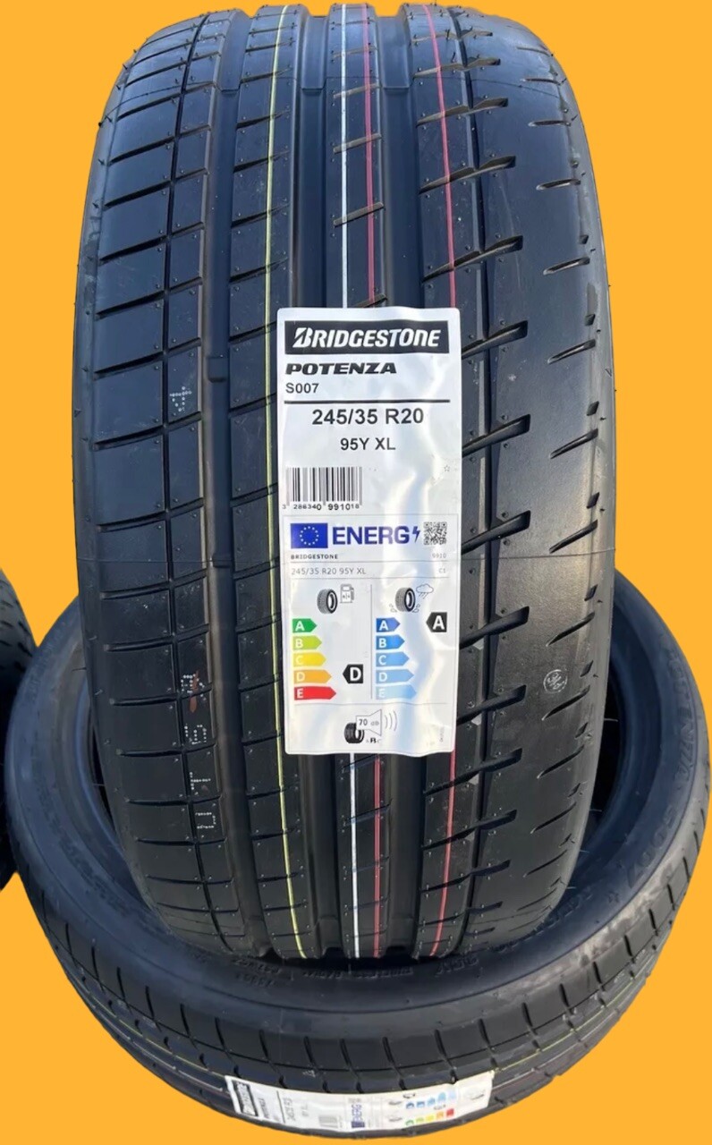 Set of TWO BRAND NEW 245/35R20 Bridgestone Potenza S007 Tires 2453520