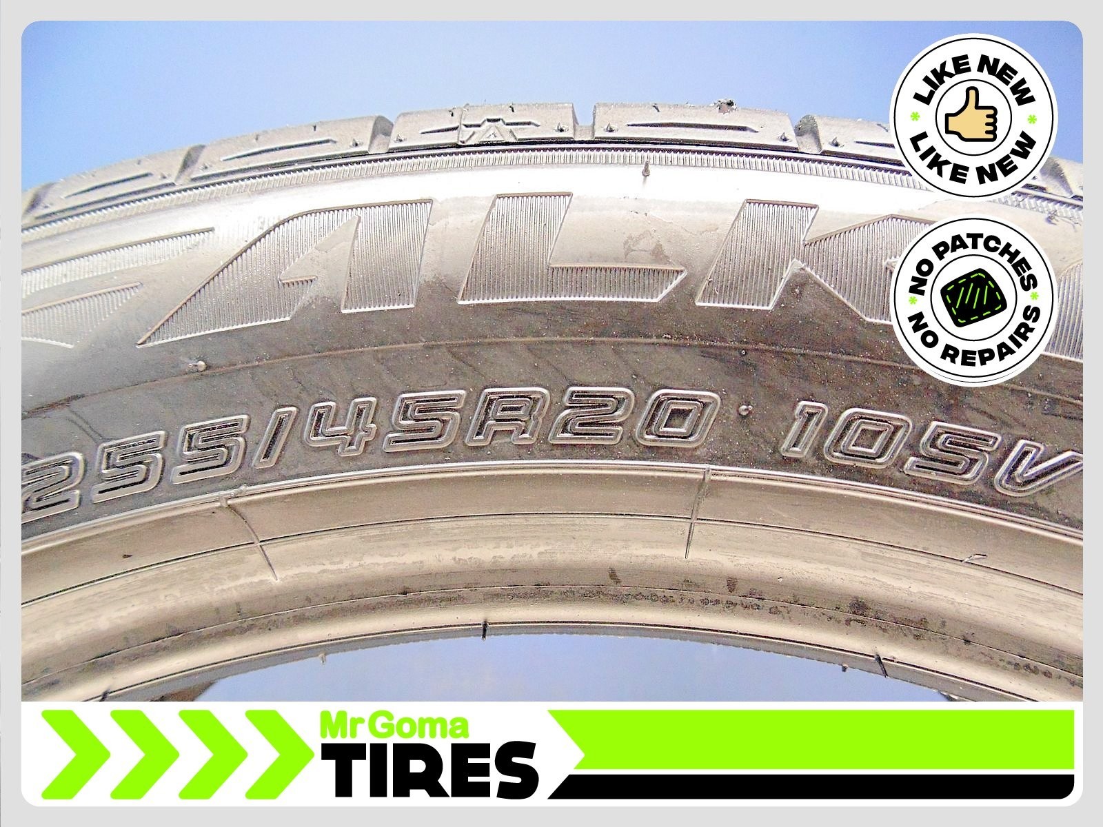 1 FALKEN ZIEX CT60 A/S 255/45R20 USED TIRE 10.0/320 TREAD NO PATCHES 2554520