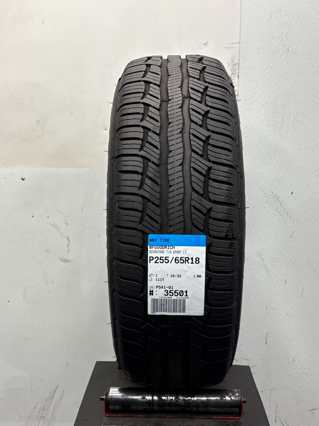 1 Used P255/65R18 BFGoodrich Advantage T/A Sport LT 111 T – 10/32