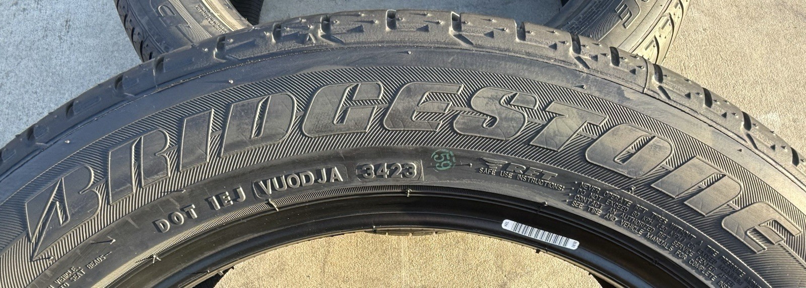 TWO BRAND NEW 255/50R19 107W Bridgestone Dueler H/P HP Sport RFT Run Flat Tires