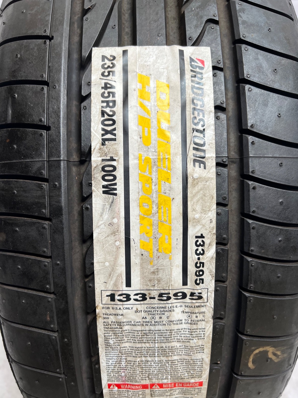 2 – NEW 235/45R20 XL (100W) Bridgestone Dueler H/P Sport (MO) Mercedes – 11012